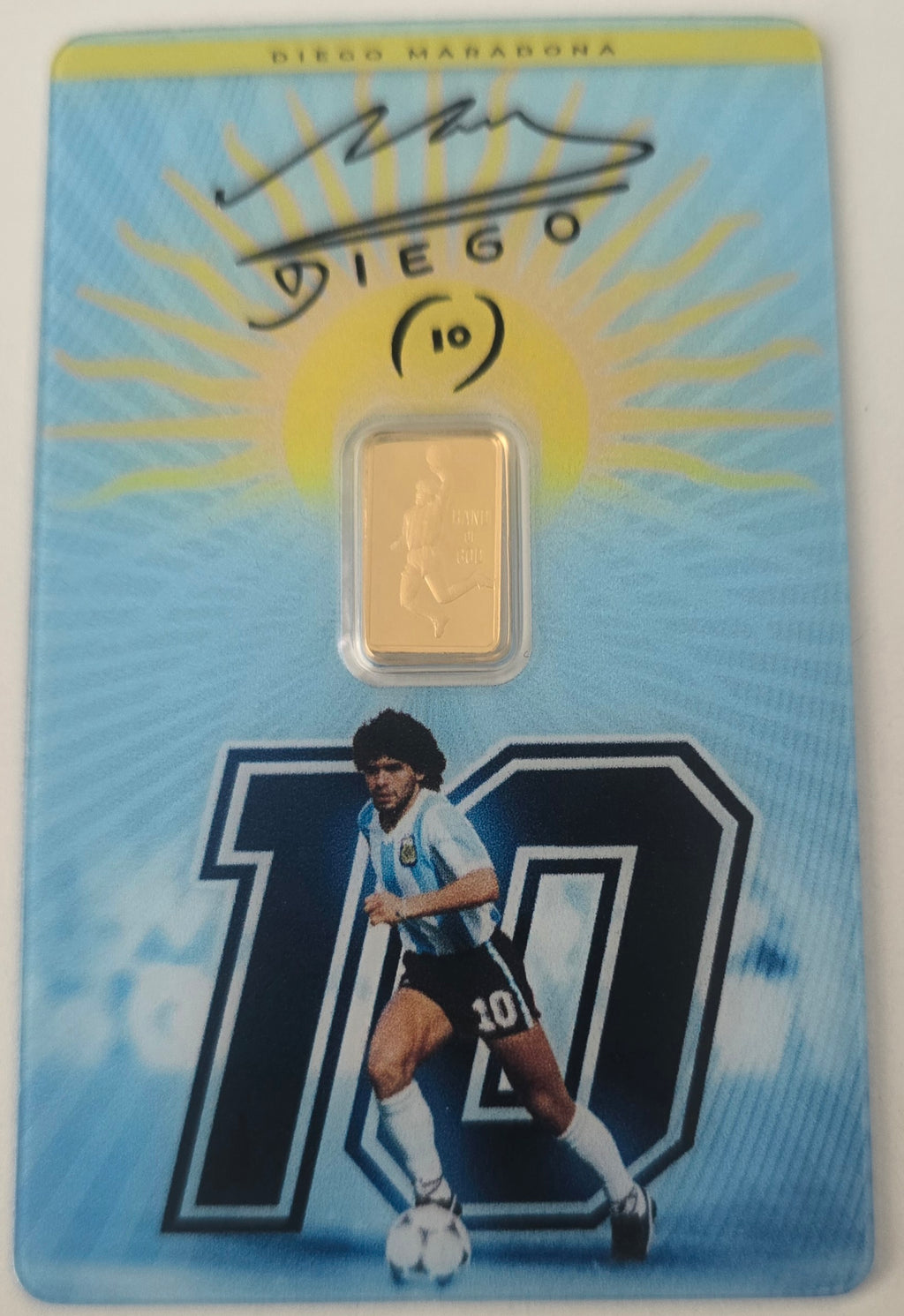 PAMP Suisse Diego Maradona Hand of God 1g Gold Bar 999.9 Fine Gold (Limited Mintage)