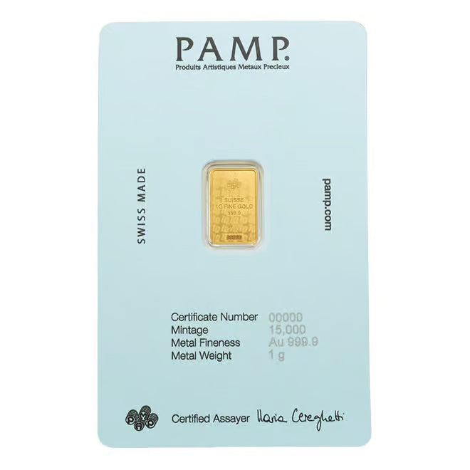 PAMP Suisse Diego Maradona Hand of God 1g Gold Bar 999.9 Fine Gold (Limited Mintage)