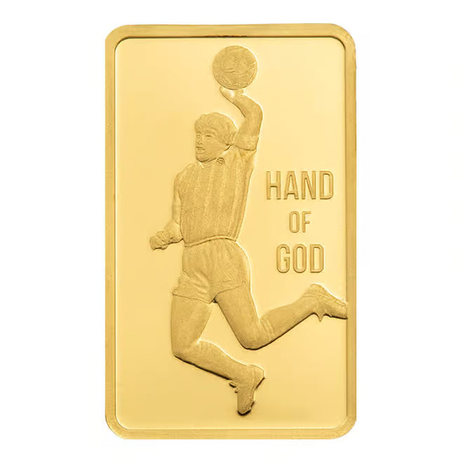 PAMP Suisse Diego Maradona Hand of God 1g Gold Bar 999.9 Fine Gold (Limited Mintage)